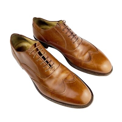 Ermenegildo Zegna Men\'s Size 10.5 Cap Toe Oxford Shoes Brown Leather Lace Up Ermenegildo Zegna Brown Leather Ombe Men main image 2