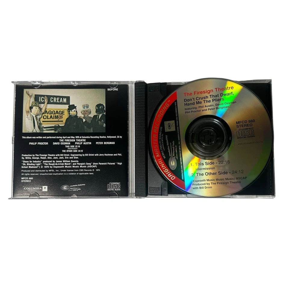 THE FIRESIGN THEATER Don't Crush That Dwarf MFSL ORIGINAL MASTER NEW MINT CD Foto 4 de 4