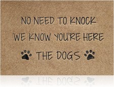 Welcome Funny Greeting Mats for Dog Door Mats for outside Entry Doormats Rubber