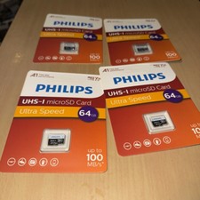 S. Set of 4 Philips UHS-I MicroSD Card Ultra Speed 64GB