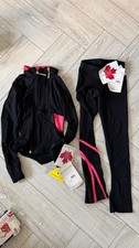 NWT Mondor Black/Pink Zip Jacket and Skating Pants Set Girls 6-8