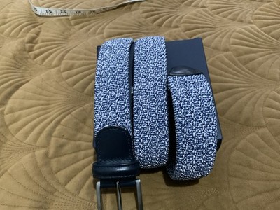 Anderson s Herren Webgürtel Blau Mix Größe 34 Made In Italy UVP 85£ Neu ohne Etikett