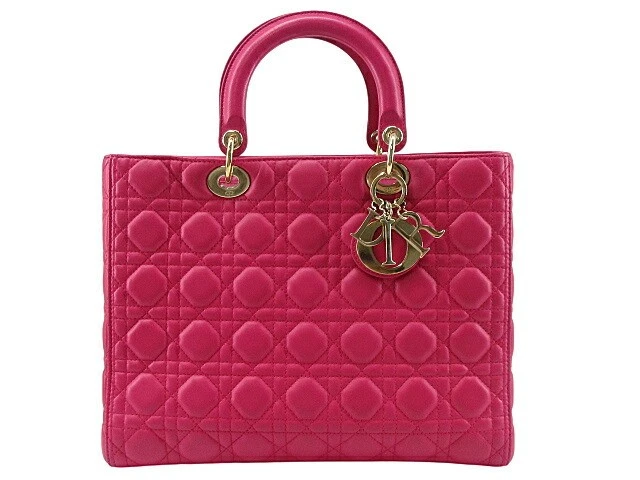 Grand sac à main fourre tout bandoulière Christian Dior Canage peau d'agneau 2 voies r19_0419