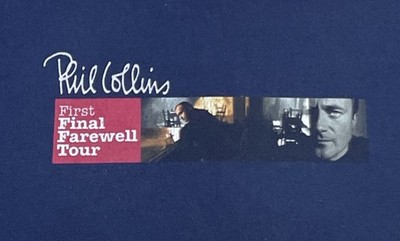 Vintage Y2K Phil Collins FIRST FINAL FAREWELL Tour Concert T-Shirt Men s M