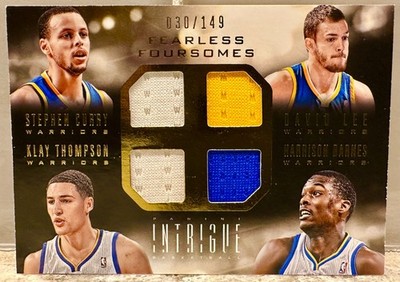 JERSEY NUMBER MATCH! 2013-14 Intrigue Stephen Curry /Lee /Klay 30/149! GU JERSEY