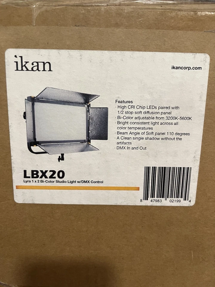 ikan Lyra LBX20 Soft Panel 1 x 2 Studio and Field LED Light - Image 2 of 3