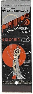 SOUTHLAND,BOSTON MA, DANCING, FLOOR SHOWS,"COLORED ENTERTAINERS" GIRLIE DECO COV