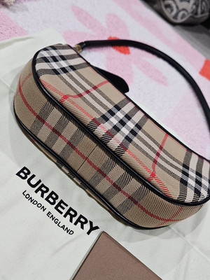 Women BURBERRY Shoulder Bag  Olympia Pouch Vintage Check Canvas