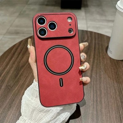 MagSafe Leather Shockproof Case for iPhone 17 16 15 14 13 12 11 Pro Max Cover