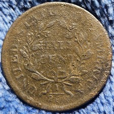 1800-1808 Draped Bust Half Cent With Stems Worn Nice Reverse !!