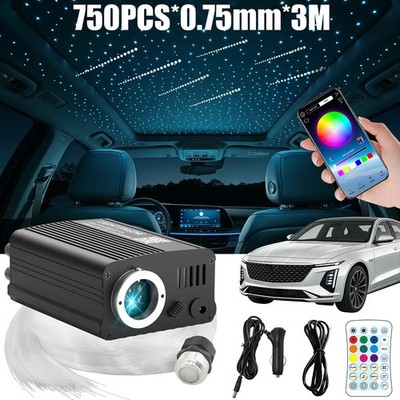 750X Twinkle Car Home Headliner Roof Ceiling Shooting Star Light Kit Fiber Optic