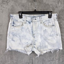 Rag  Bone Shorts Womens 28 Blue Acid Wash Dre Low Rise Denim Cutoff Frayed Hem