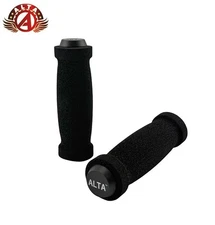 ALTA Short Bicycle Grips 7/8" Handlebar 127mm Black Foam Comfort Cruiser/BMX.
