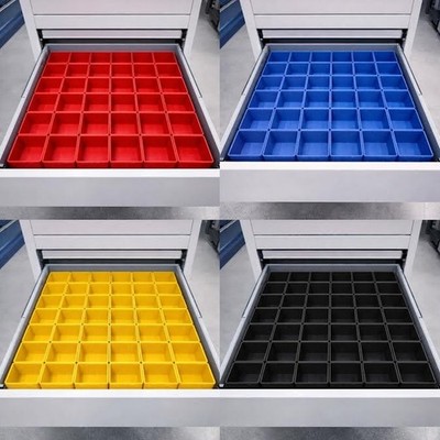 32pc 3x6'' Drawer Organizer Bins Modular Storage Hardware Craft Toolbox System