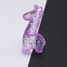 20pcs Transparent Acrylic Large Giraffe Pendants Funny Charms Kids Craft Hobby
