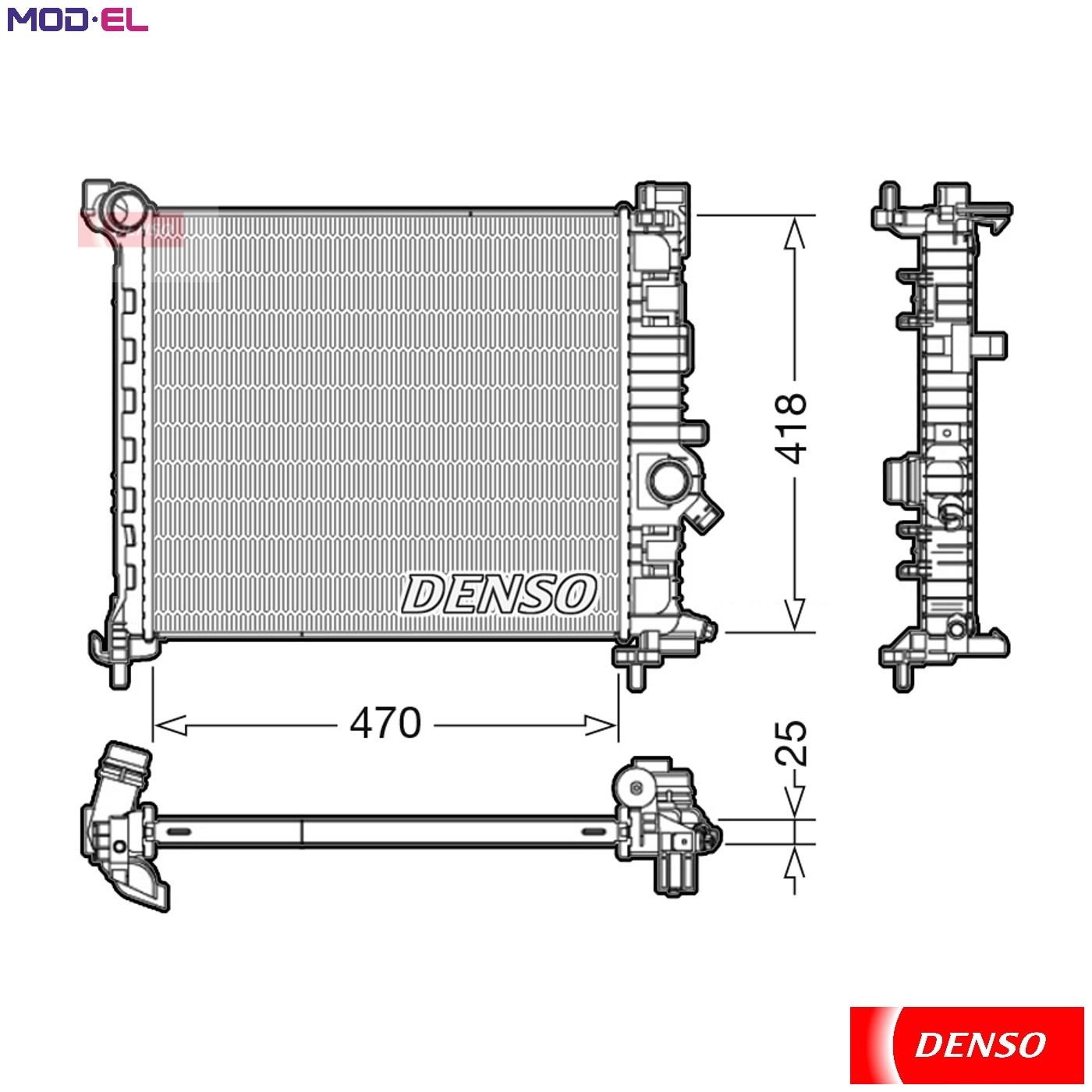 Radiator DRM20114 Denso 1300308 13283247 Genuine Top Quality Guaranteed New - Image 6