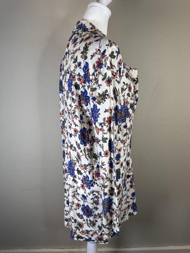 Vintage Blazer Womens Medium Floral Print Rayon Jacket 90s Retro Rare - Picture 7 of 12