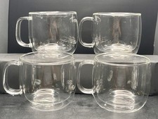 Set of 4 Zwilling J.A. Henckels Double-Wall Glass Cappuccino Mugs