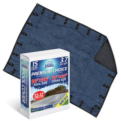 PoolCoverChoice Winter Swimming Pool Cover for 16 ft x 36 ft Rectangular Pool