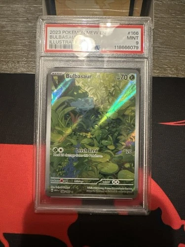 2023 POKEMON MEW EN 151 166 BULBASAUR ILLUSTRATION RARE PSA 9 MINT