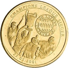 Künker: Bayern, Au-Medaille 2001, FC Bayern Champions League Sieger, Gold PP