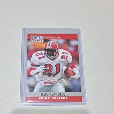 Pro Set 1990 Deion Sanders #36 Rookie Atlanta Falcons NFL Football Card