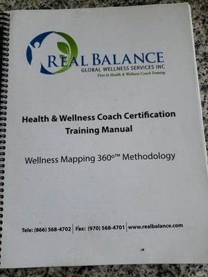 Health & Wellness Coach Certification Training Manual, 408 Pages, spiral-bound