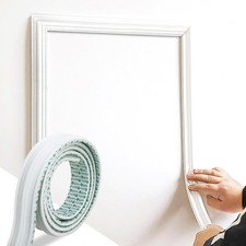 196.8"x2.4" Flexible Self Adhesive Chair Rail Wall Decor Trim