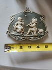 Jasperware Sage Green Wall Plaque Couple Listens To Music Rare — photo 6