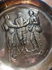 WW1 1914 Army Soldiers United We Stand Patriotic Brass Dish Plate Military