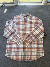 Ridgecut Toughwear Shirt Mens XL Rust Plaid Long Sleeve Button Down Workwear