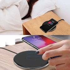 Wireless Charger Qi-Compatible Ultra-Slim Charging Pad for iPhone  Android