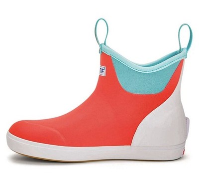 XTRATUF Women's 6in Ankle Deck Eco Coral Boots (XWAB-7EC-PNK) Size 5W