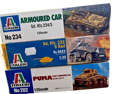 Italeri 1:35 Spähwagen Bundle   Puma 234/2, Sd.Kfz.232 & 234/3