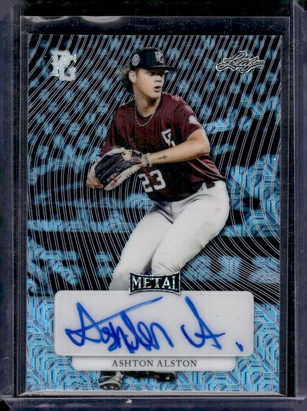 2023 Leaf Perfect Game National Showcase #MAAA2 Ashton Alston Auto Blue Wave #/1