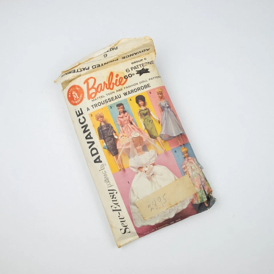 Advance VTG 1962 Barbie Trousseau Wardrobe Pattern #2895 4 patterns included - Image 3 of 4