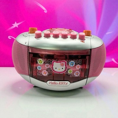 Sanrio Hello Kitty Stereo AM / FM Boombox Radio RS-600KT 2001 New