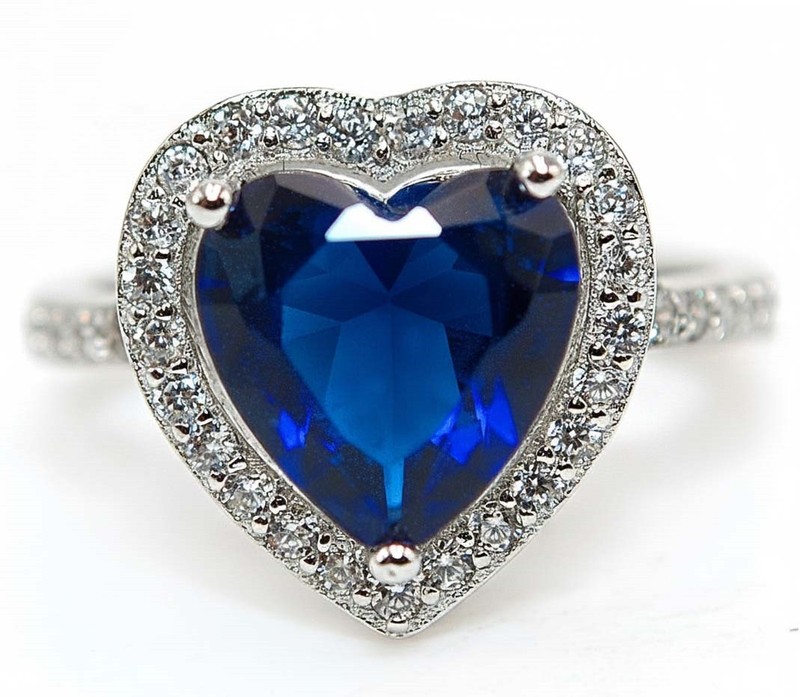 Heart 3CT Heat Treated Kyanite 925 Sterling Silver Ring Sz 6 F8-1