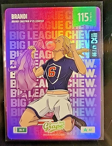 Brandi Chastain Bo Jackson Battle Arena NSCC Big League Chew Grape BLC9 #d 47/99