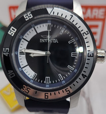 235 invicta specialty compass 45mm Men's watch black dial blue silicone band