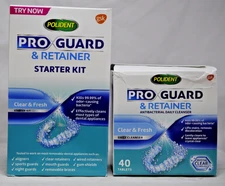 Polident ProGuard & Retainer Starter Kit and Daily Cleanser 40 Tablets See Photo