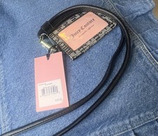    Hot Item  Juicy Couture Black Logo Lanyard ID Card Holder NWT   