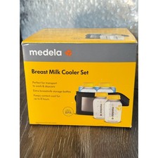 Medela Breast Milk Cooler Set 8Hour Cooling, 4 Storage Bottles, BPA-Free NEW