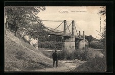 Old postcard Layrac, Pont sur la Garonne 