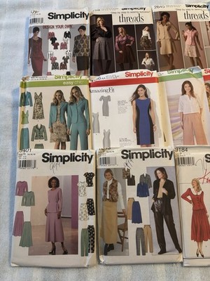 Simplicity Women Patterns Sizes 12 -28 Lot Of 18