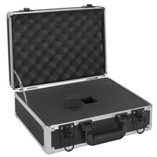 14" Hard Shell Case for Wireless Mic  Camera Gear, Sturdy Aluminum, Foam Insert