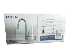 Moen Birchfield 1-Handle Pull-Down Kitchen Faucet Spot Resist Stainless 87205SRS