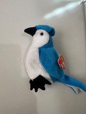 Ty Beanie Babies Plush 6" Rocket Blue Jay Bird