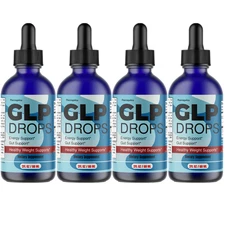 GLP Drops- Healthy Weight Management Support, Gut Support Formula- 4 Bottles