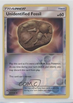 Unidentified Fossil Reverse Foil Pokémon Sun & Moon Cosmic Eclipse #207